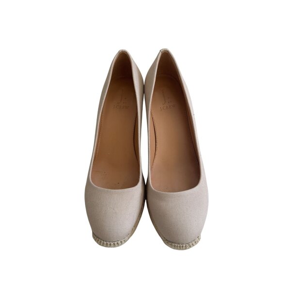 J CREW Womens Beige Espadrille Wedges Size 7 - Picture 4 of 6